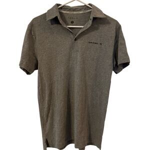 Tesla Model X Polo Shirt Mens Small Charcoal Gray Embroidered Logo Casual